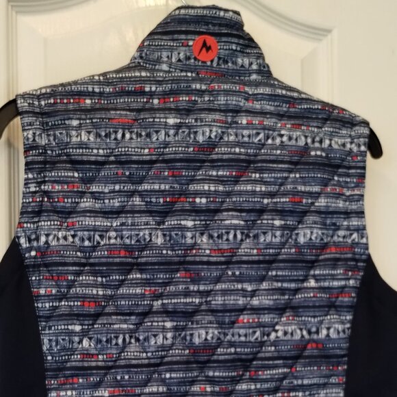Marmot Kitzbuhel Quilted Puffer Full Zip Vest Navy/Multi Size M - Picture 3 of 11